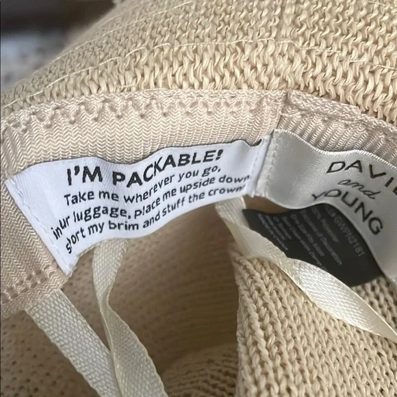 David and Young Tan Hat with Blue Tie-Dye Band - Picture 3 of 6